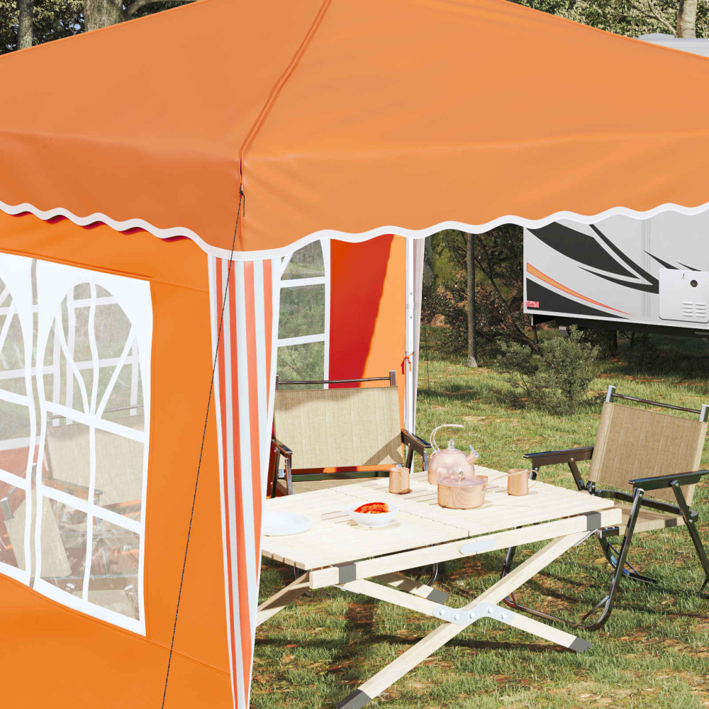 Produktbild för Pop-up Partytält 288 x 288 x 245 cm Orange Oxford Tyg