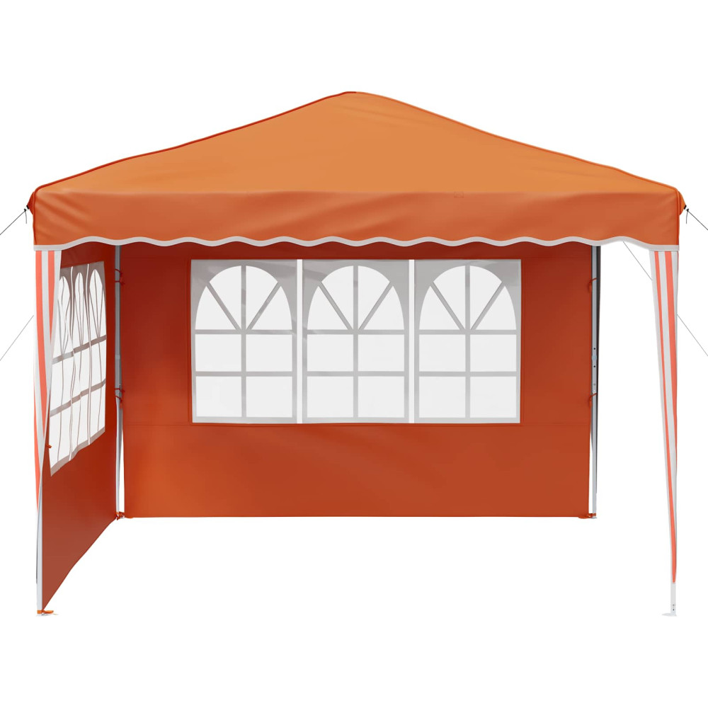Produktbild för Pop-up Partytält 288 x 288 x 245 cm Orange Oxford Tyg