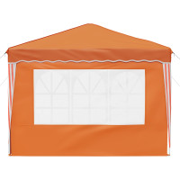 Produktbild för Pop-up Partytält 288 x 288 x 245 cm Orange Oxford Tyg