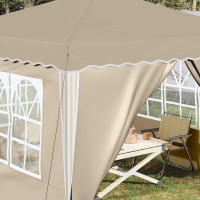 Produktbild för Pop-up Partytält 288 x 288 x 245 cm Gräddvit Oxford Tyg