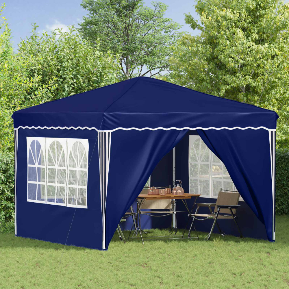Produktbild för Pop-up Partytält 288 x 288 x 245 cm Blå Oxford Tyg