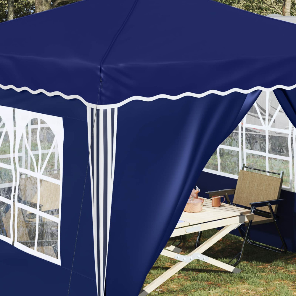 Produktbild för Pop-up Partytält 288 x 288 x 245 cm Blå Oxford Tyg