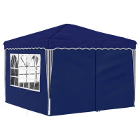 Produktbild för Pop-up Partytält 288 x 288 x 245 cm Blå Oxford Tyg