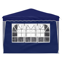 Produktbild för Pop-up Partytält 288 x 288 x 245 cm Blå Oxford Tyg