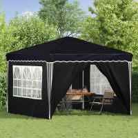 Produktbild för Pop-up Partytält 288 x 288 x 245 cm Antracit Oxford Tyg