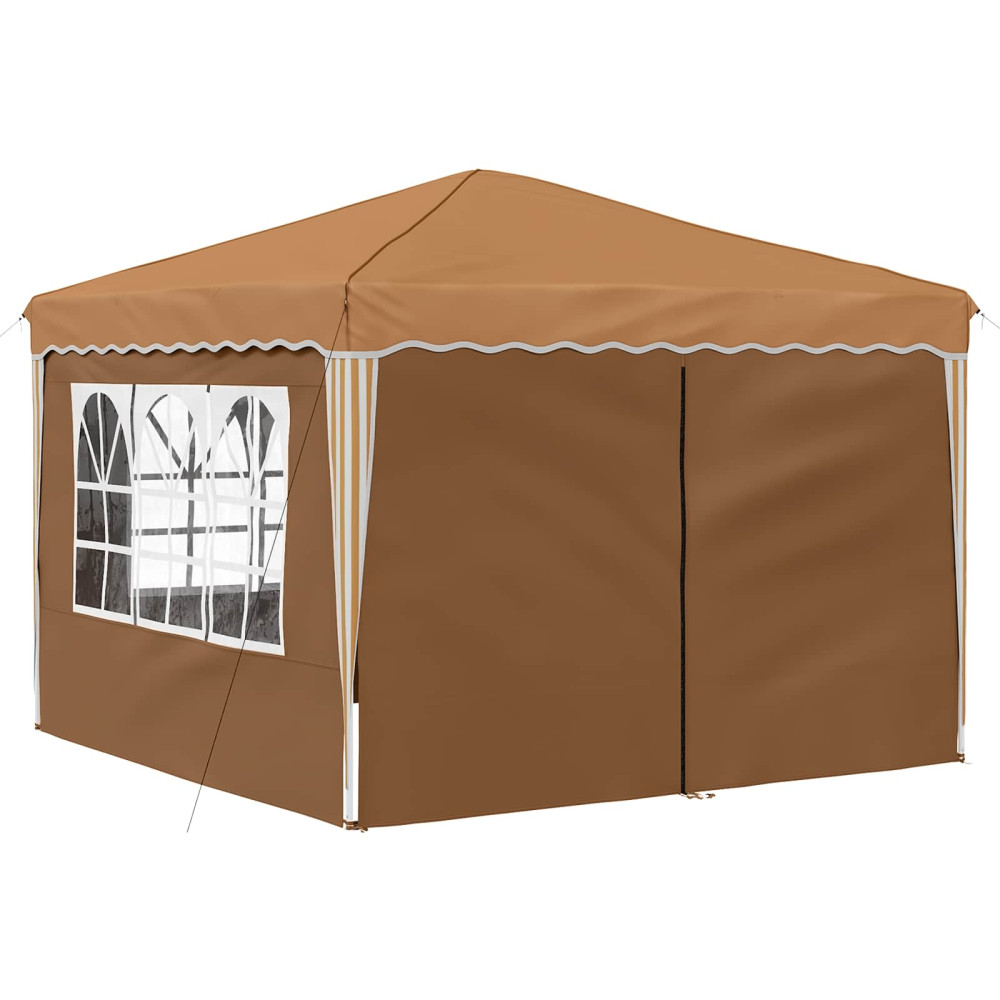Produktbild för Pop-up Partytält 288 x 288 x 245 cm Beige Oxford Tyg