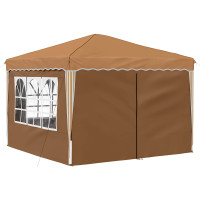Produktbild för Pop-up Partytält 288 x 288 x 245 cm Beige Oxford Tyg
