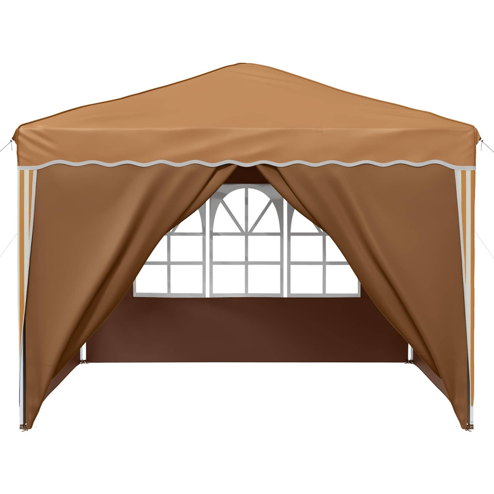 Produktbild för Pop-up Partytält 288 x 288 x 245 cm Beige Oxford Tyg