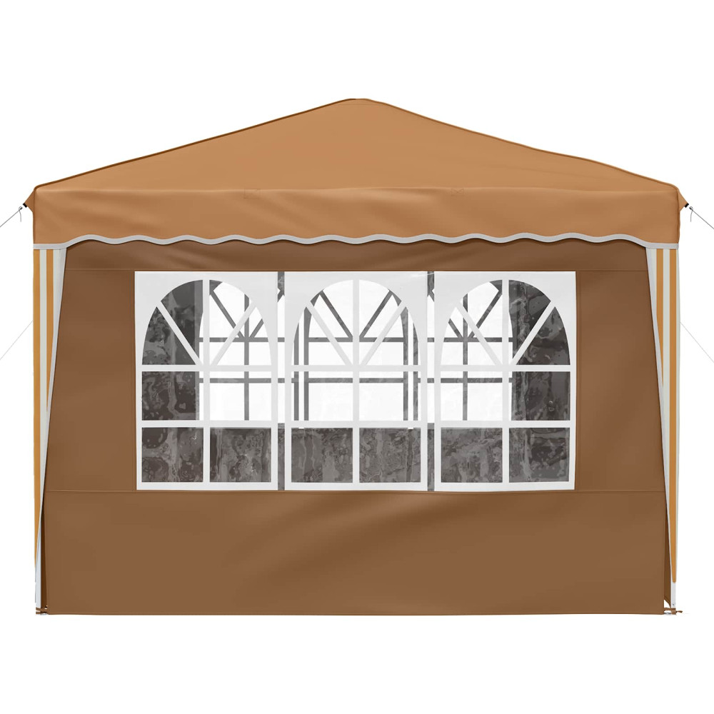 Produktbild för Pop-up Partytält 288 x 288 x 245 cm Beige Oxford Tyg