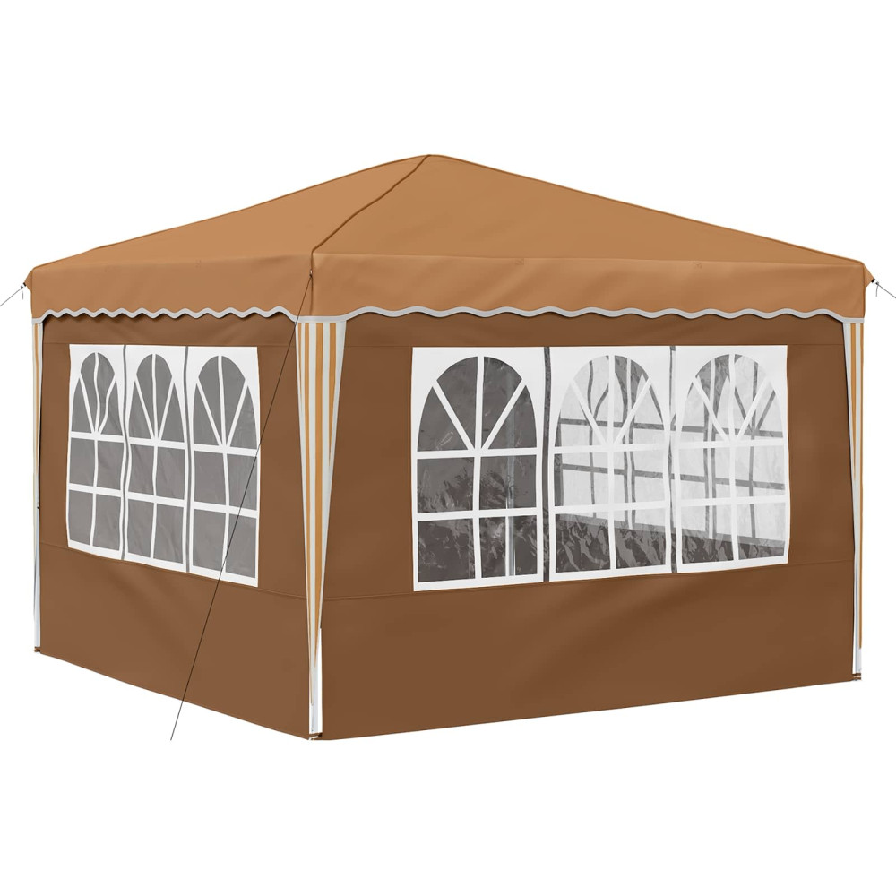 Produktbild för Pop-up Partytält 288 x 288 x 245 cm Beige Oxford Tyg