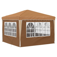 Produktbild för Pop-up Partytält 288 x 288 x 245 cm Beige Oxford Tyg