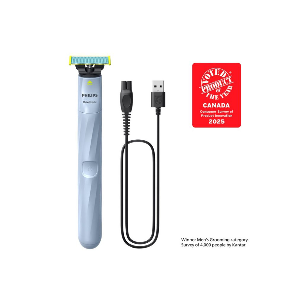 Produktbild för Philips OneBlade 1st Shave QP1324 - trimmer - himmelsblå