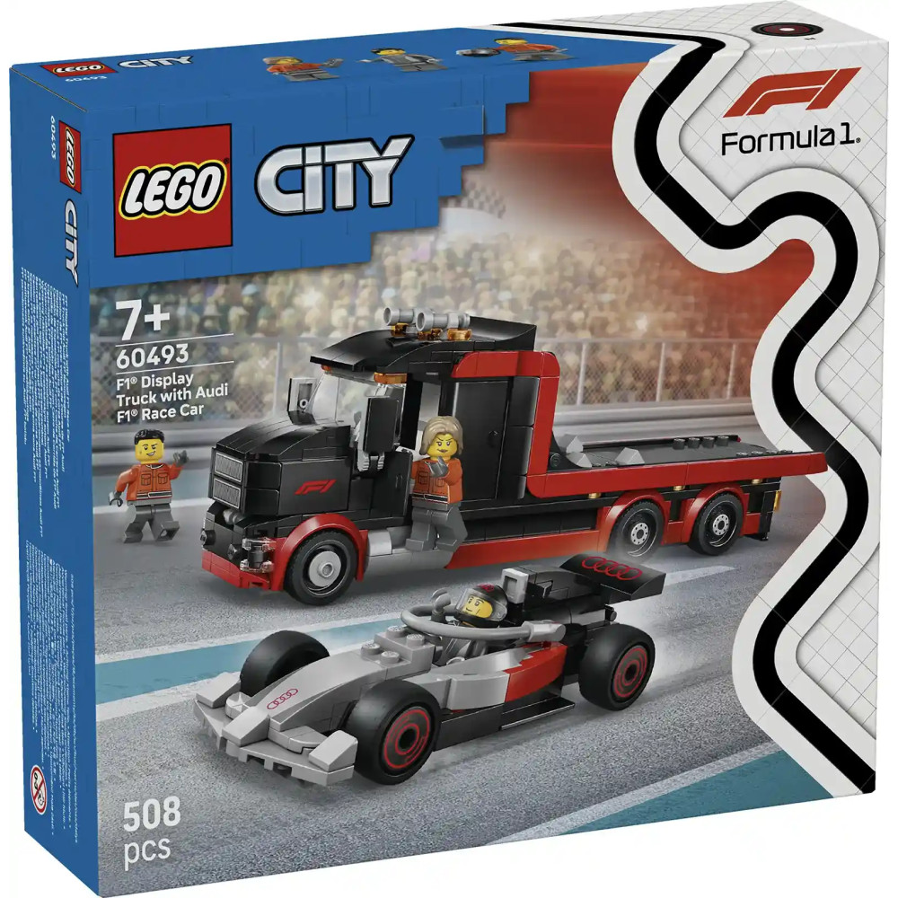 Produktbild för LEGO® City 60493 Výstavní náklaďák F1® se závodním autem Audi F1®