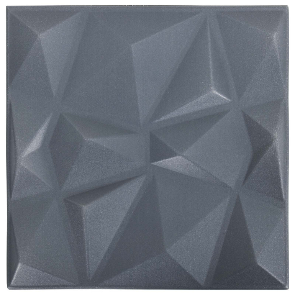 Produktbild för Väggpaneler 12 pcs Origami Grå 50 x 50 cm XPS Skum