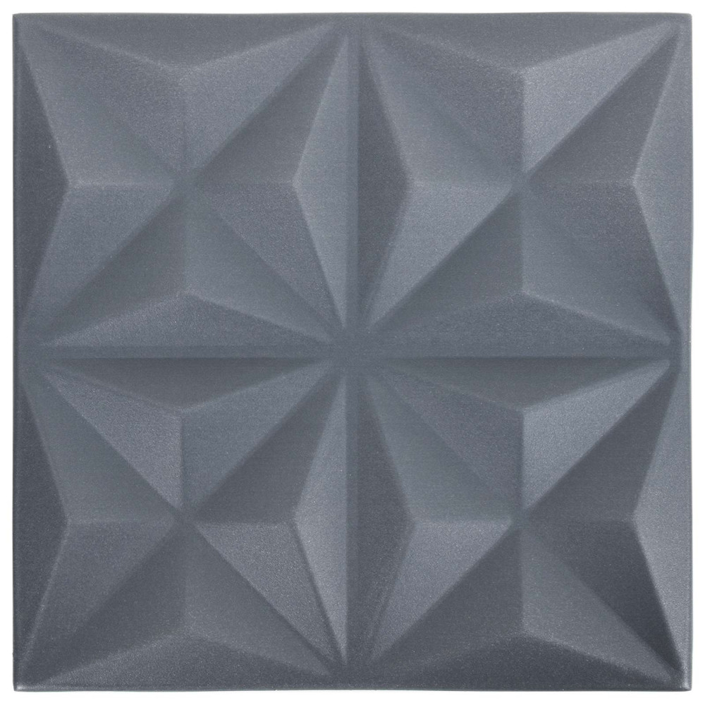 Produktbild för Väggpaneler 24 pcs Origami Grå 50 x 50 cm XPS Skum