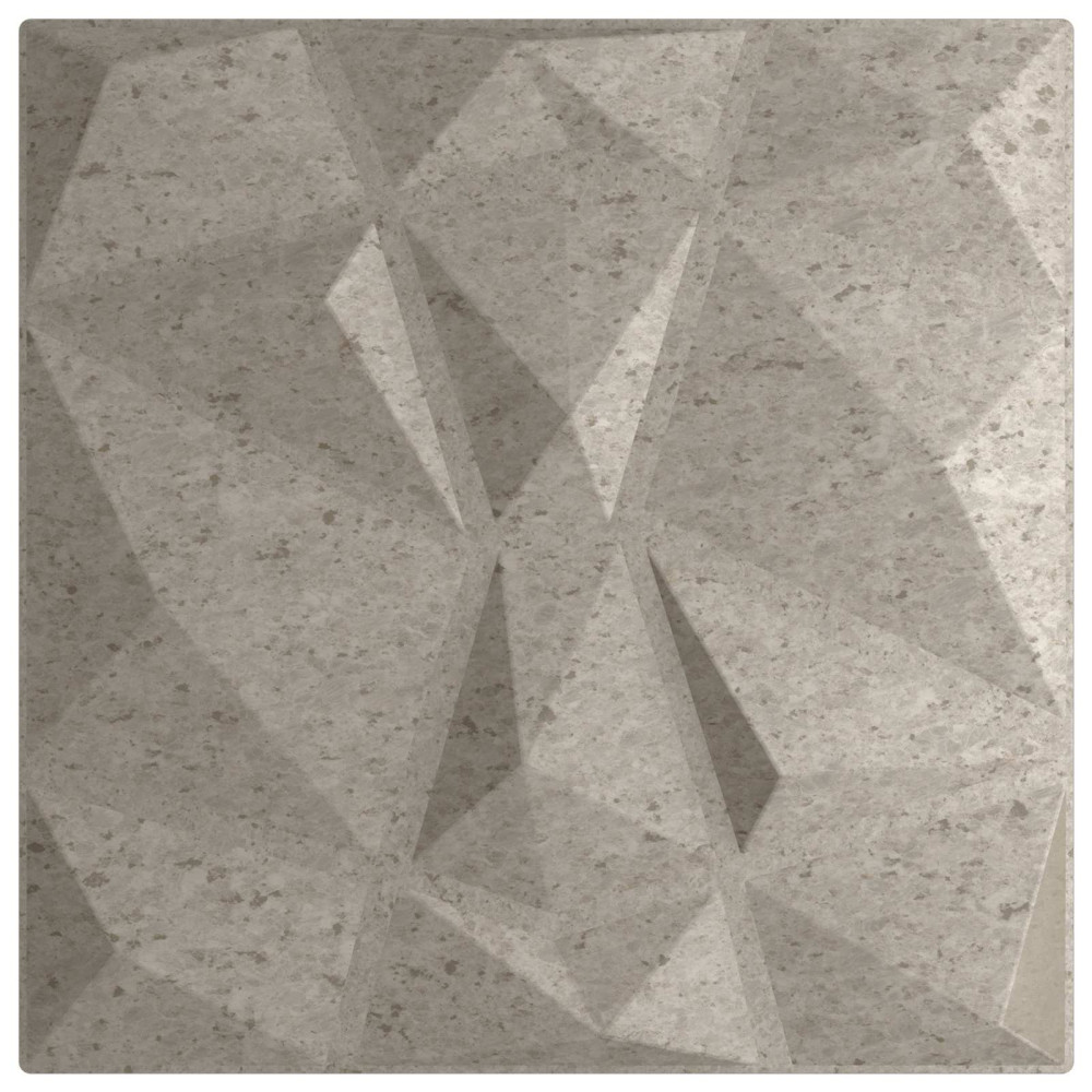 Produktbild för Väggpaneler 24 pcs Betonggrå 50 x 50 cm XPS Skum