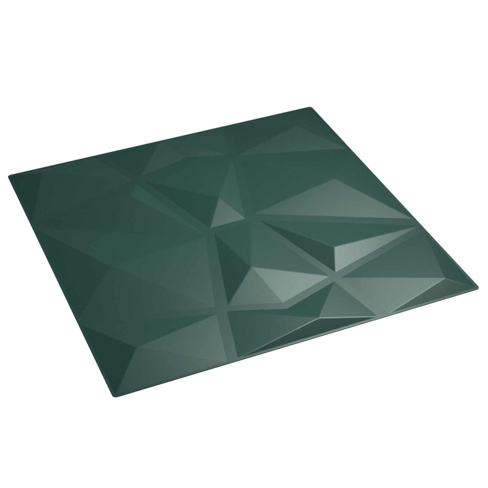 Produktbild för Väggpaneler 24 pcs Grön 50 x 50 cm XPS Skum