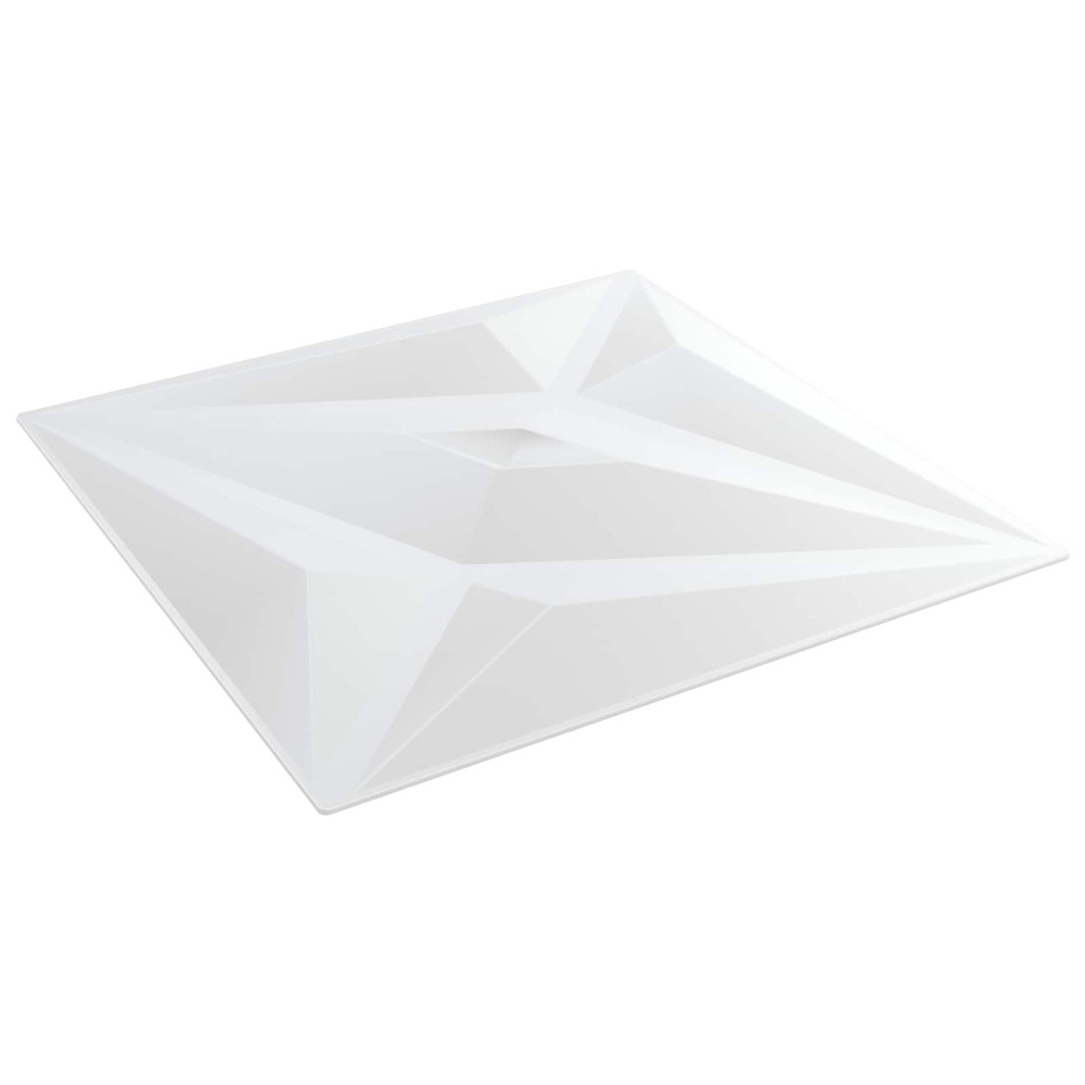 Produktbild för Väggpaneler Stjärna 12 pcs Vit Star 50 x 50 cm XPS Skum