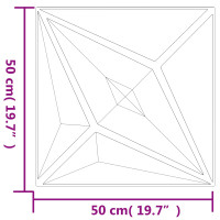 Produktbild för Väggpaneler Stjärna 24 pcs Vit Star 50 x 50 cm XPS Skum