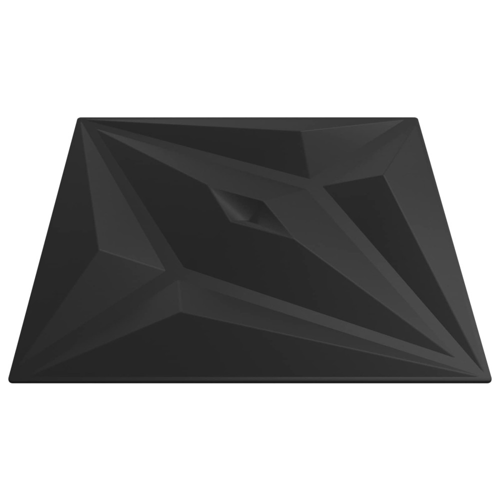 Produktbild för Väggpaneler Stjärna 48 pcs Svart Star 50 x 50 cm XPS Skum