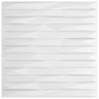 Produktbild för Väggpaneler 12 pcs Vit Sten 50 x 50 cm XPS Skum