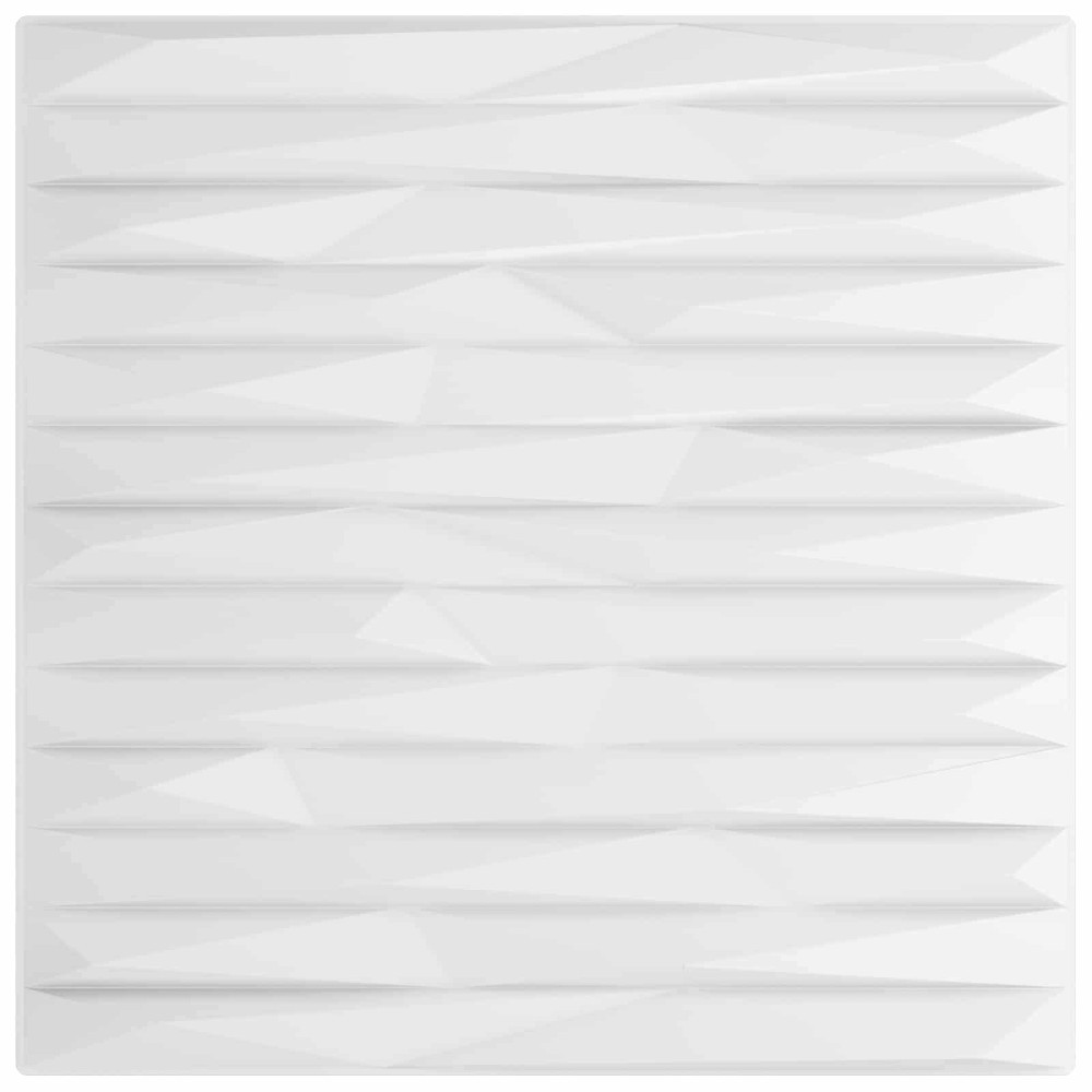 Produktbild för Väggpaneler 48 pcs Vit Sten 50 x 50 cm XPS Skum