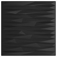 Produktbild för Väggpaneler 24 pcs Svart Sten 50 x 50 cm XPS Skum