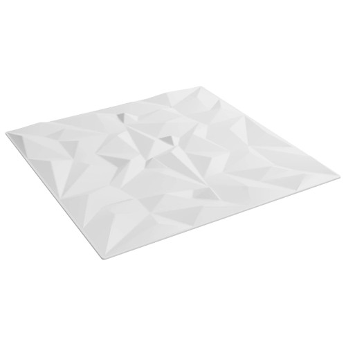vidaXL Väggpaneler 24 pcs Vit 50 x 50 cm XPS Skum
