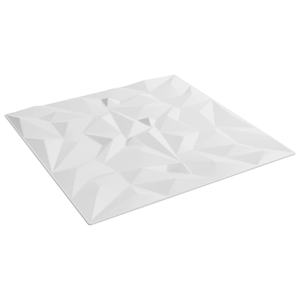 Produktbild för Väggpaneler 48 pcs Vit 50 x 50 cm XPS Skum