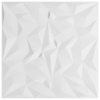Produktbild för Väggpaneler 48 pcs Vit 50 x 50 cm XPS Skum