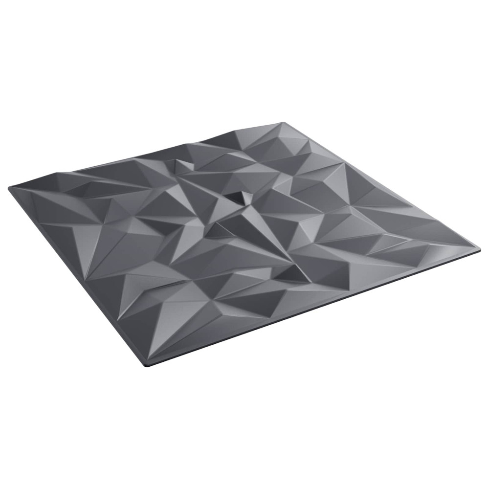 Produktbild för Väggpaneler 48 pcs Amethyst Grå 50 x 50 cm XPS Skum