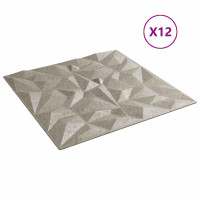 Produktbild för Väggpaneler 12 pcs Amethyst Betong 50 x 50 cm XPS Skum