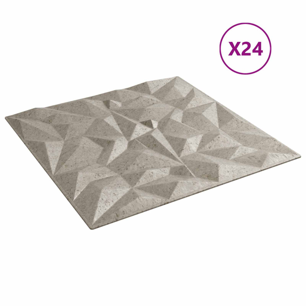 Produktbild för Väggpaneler 24 pcs Amethyst Betong 50 x 50 cm XPS Skum