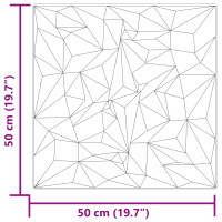 Produktbild för Väggpaneler 12 pcs Amethyst Grön 50 x 50 cm XPS Skum
