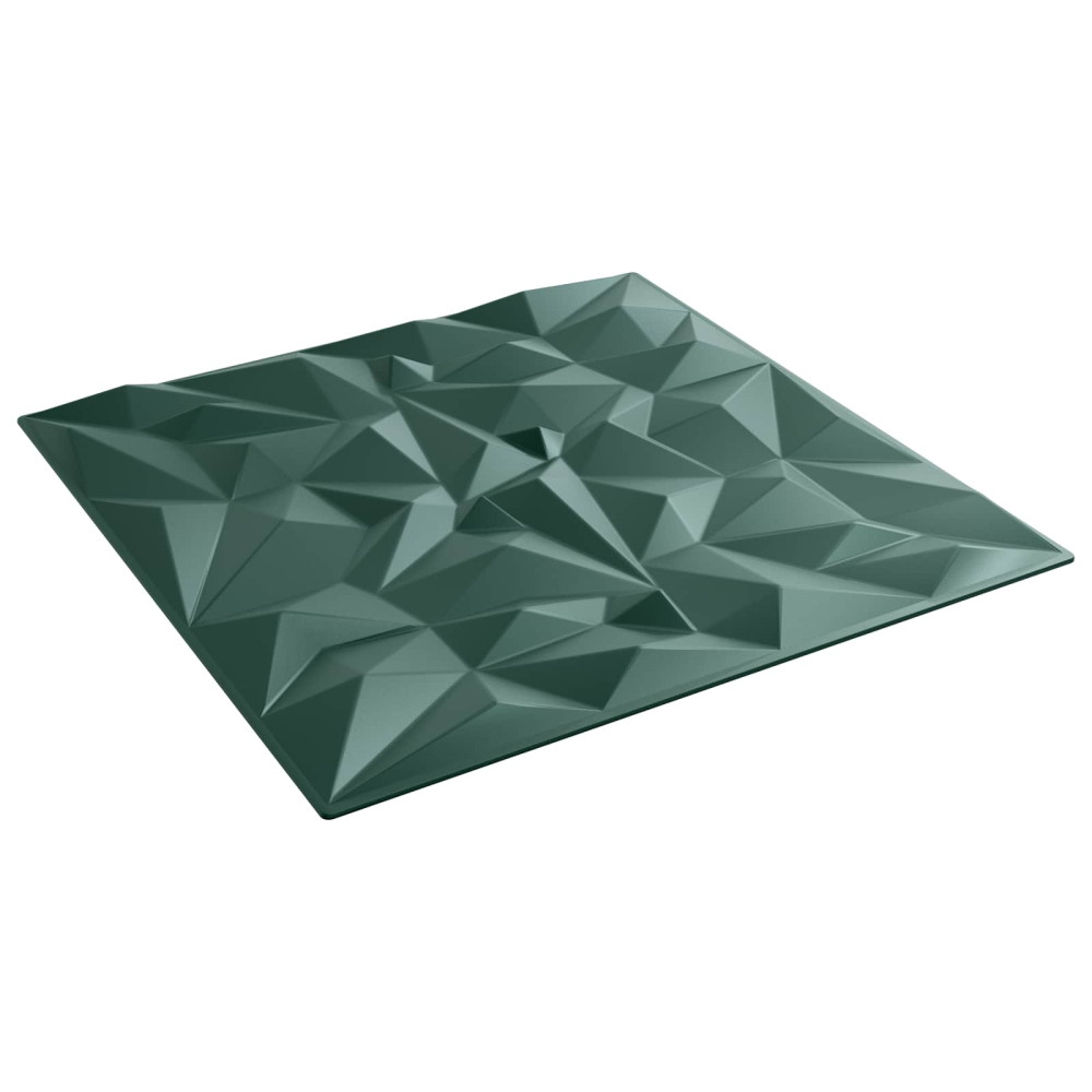 Produktbild för Väggpaneler 48 pcs Amethyst Grön 50 x 50 cm XPS Skum