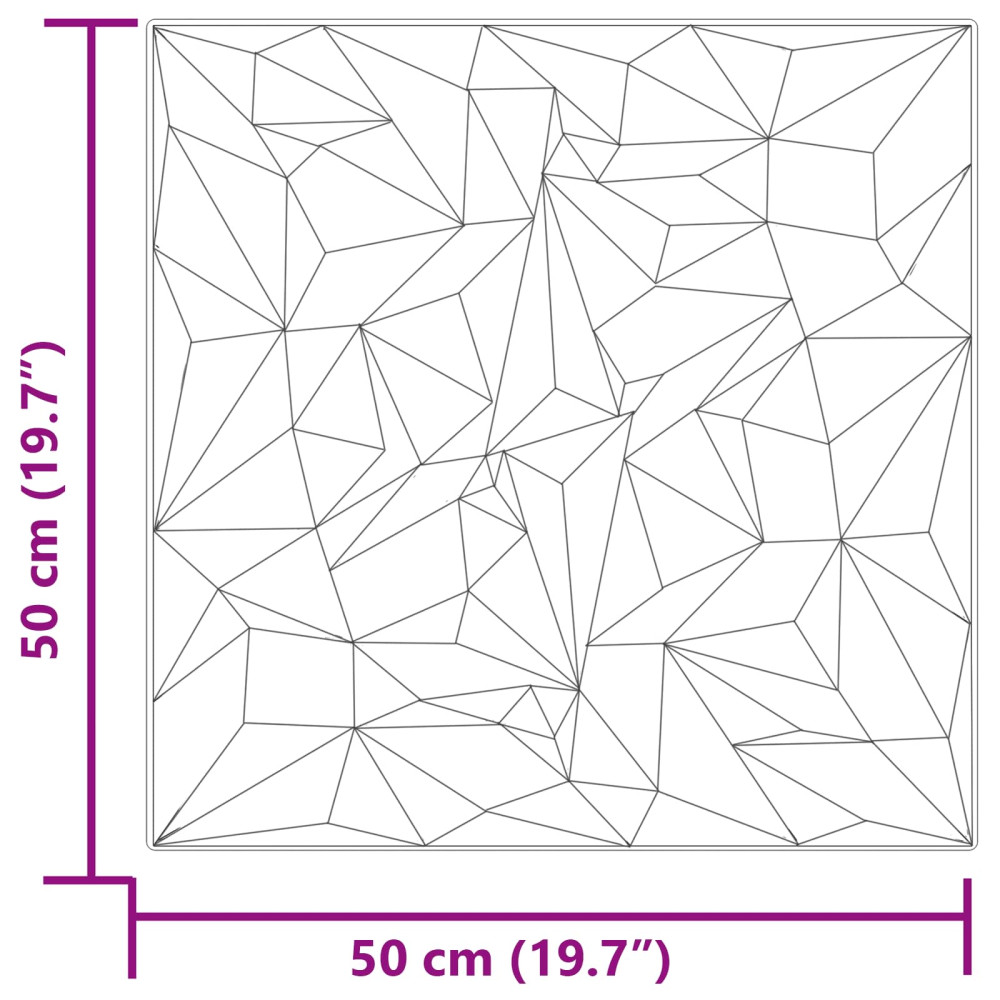 Produktbild för Väggpaneler 48 pcs Amethyst Grön 50 x 50 cm XPS Skum