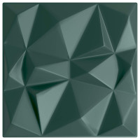 Produktbild för Väggpaneler 12 pcs Diamond Grön 50 x 50 cm XPS Skum