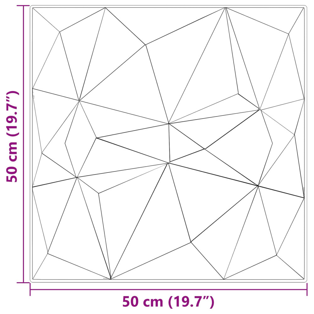 Produktbild för Väggpaneler 12 pcs Diamond Grön 50 x 50 cm XPS Skum