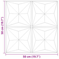 Produktbild för Väggpaneler 12 pcs Origami Grön 50 x 50 cm XPS Skum