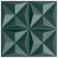 Produktbild för Väggpaneler 24 pcs Origami Grön 50 x 50 cm XPS Skum