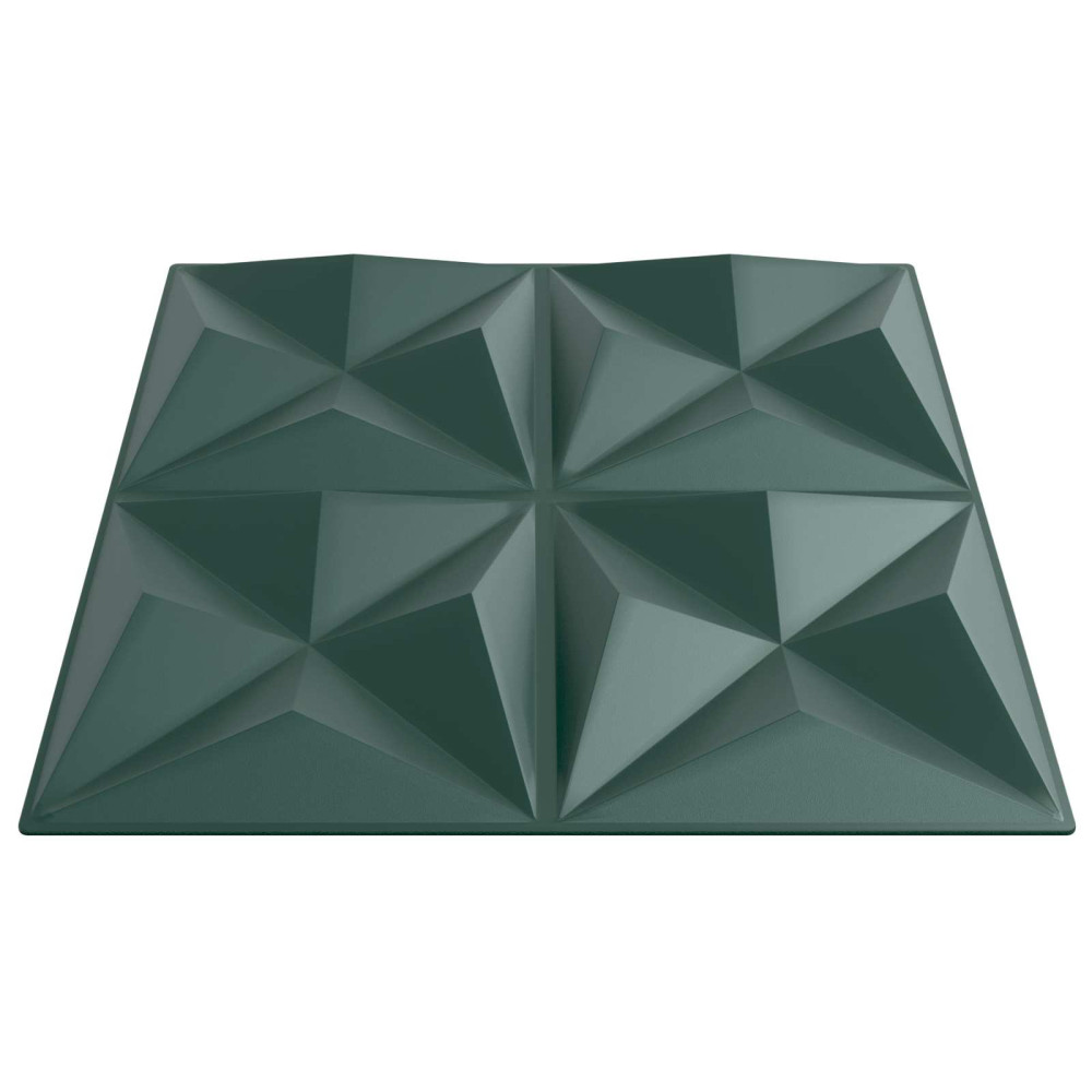 Produktbild för Väggpaneler 48 pcs Origami Grön 50 x 50 cm XPS Skum