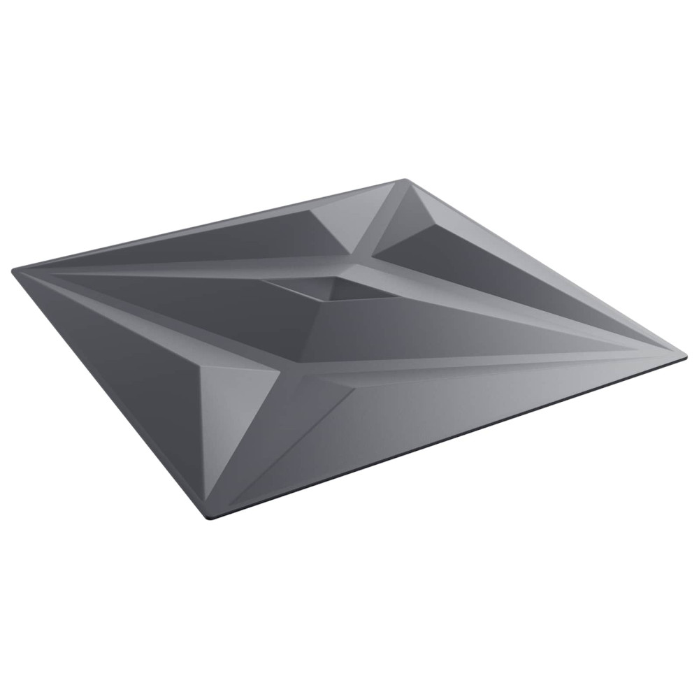 Produktbild för Väggpaneler Stjärna 24 pcs Star Grå 50 x 50 cm XPS Skum