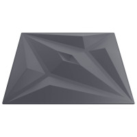 Produktbild för Väggpaneler Stjärna 24 pcs Star Grå 50 x 50 cm XPS Skum