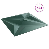 Produktbild för Väggpaneler Stjärna 24 pcs Star Grön 50 x 50 cm XPS Skum