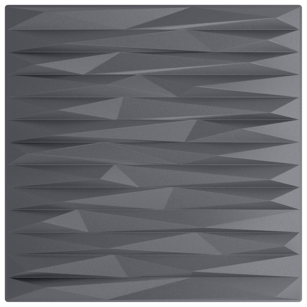 Produktbild för Väggpaneler 24 pcs Sten grå 50 x 50 cm XPS Skum