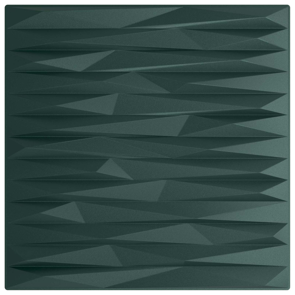 Produktbild för Väggpaneler 12 pcs Stone Grön 50 x 50 cm XPS Skum