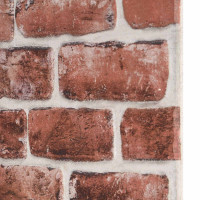 Produktbild för Väggpaneler 10 pcs Mörkbrun och Vit 100 x 50 cm EPS Skum
