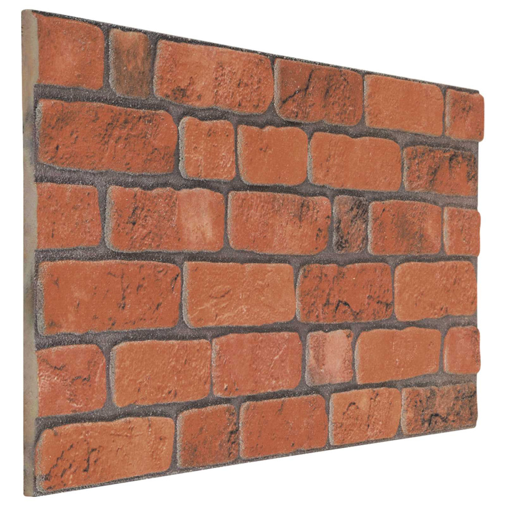 Produktbild för Väggpaneler 10 pcs Terracotta 100 x 50 cm EPS Skum