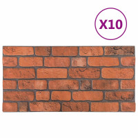 Produktbild för Väggpaneler 10 pcs Terracotta 100 x 50 cm EPS Skum
