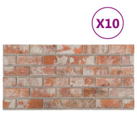 Produktbild för Väggpaneler 10 pcs Orange 100 x 50 cm EPS Skum